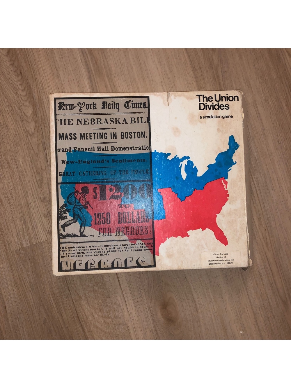 THE UNION DIVIDES CIVIL WAR SIMULATION EDUCATIONAL BOARD GAME 1971 OLCOTT